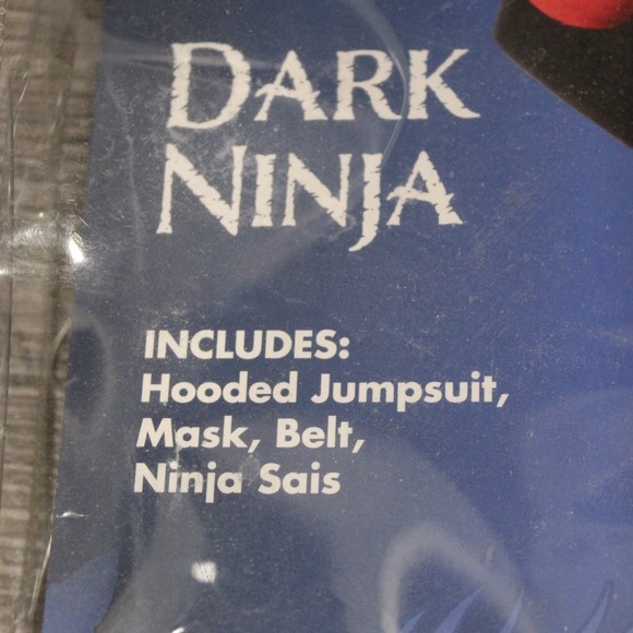 Spirit Halloween Dark Ninja Costume Child Size Small 4-6 Includes Sais READ DESC - Picture 3 of 5